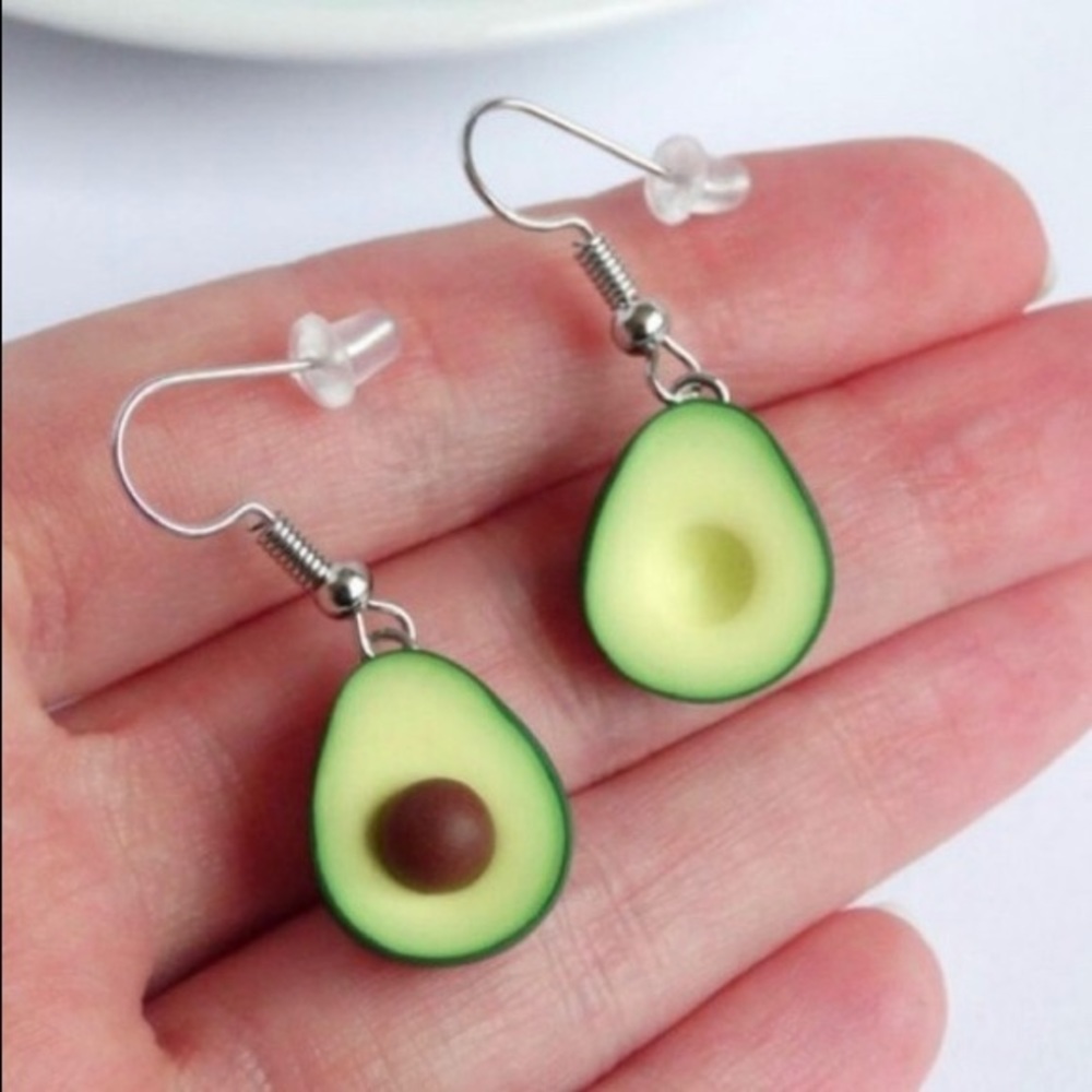 πHOST PIC 3/21π NWT avocado fruit earrings - Picture 3 of 3